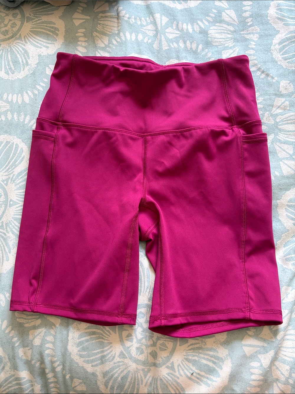 RBX High-Waist Fuchsia Bike Shorts